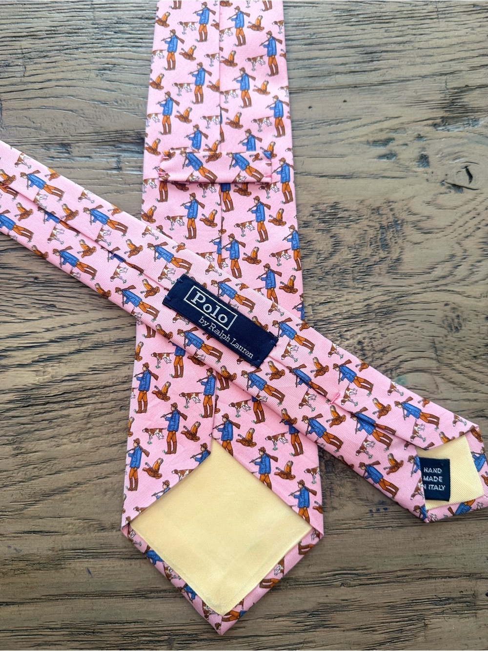 Polo by Ralph Lauren Pink Novelty Golfers Print Tie
